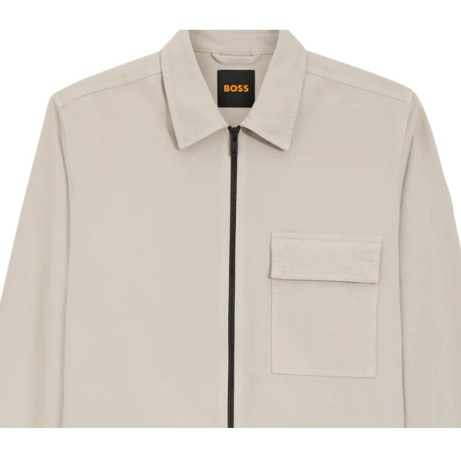 BOSS Lorum M Light Grey Zip Overshirt