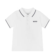 BOSS Baby Printed Logo White Polo Shirt