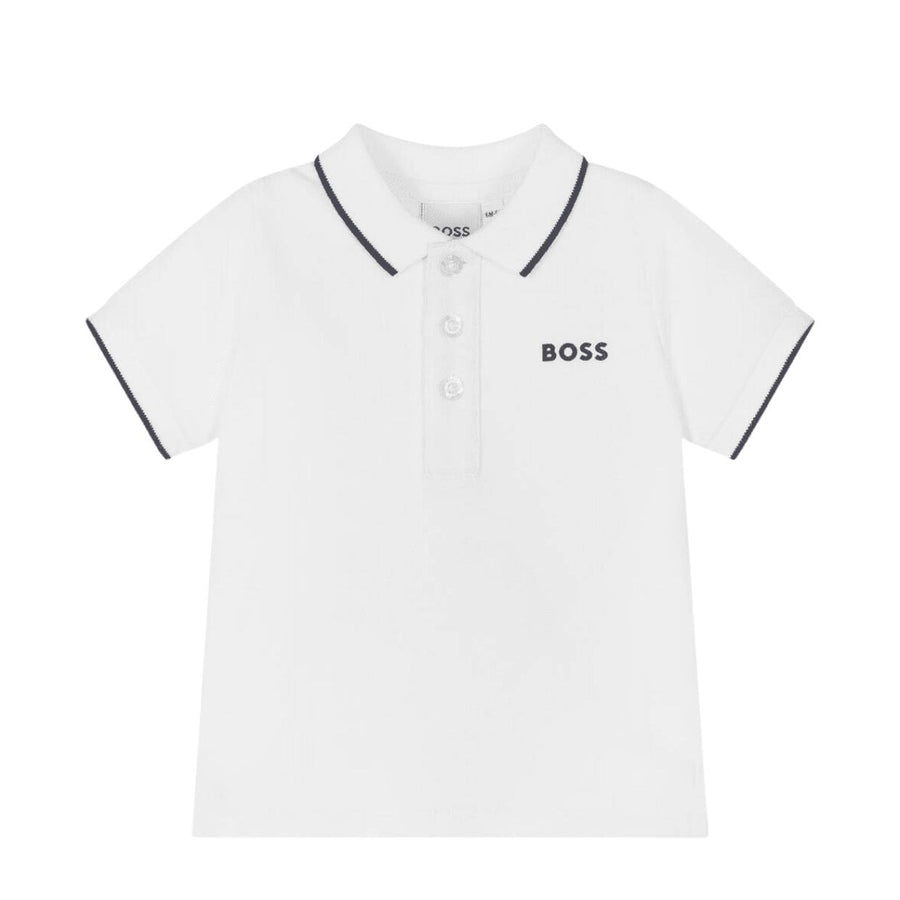 BOSS Baby Printed Logo White Polo Shirt