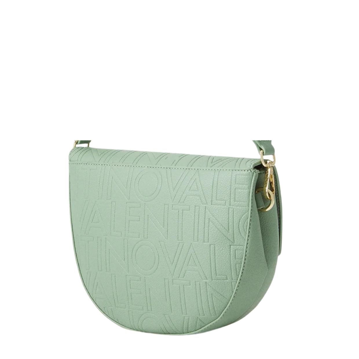 Valentino Bags Embossed Logo Pansy Light Green Crossbody Bag