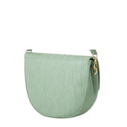 Valentino Bags Embossed Logo Pansy Light Green Crossbody Bag