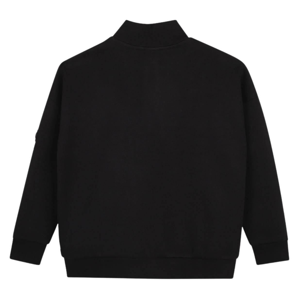 BOSS Kids Half Zip Black Sweatshirt