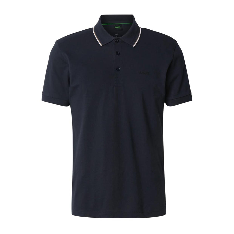 BOSS Birdie Paule Contrast Tipping Navy Polo Shirt
