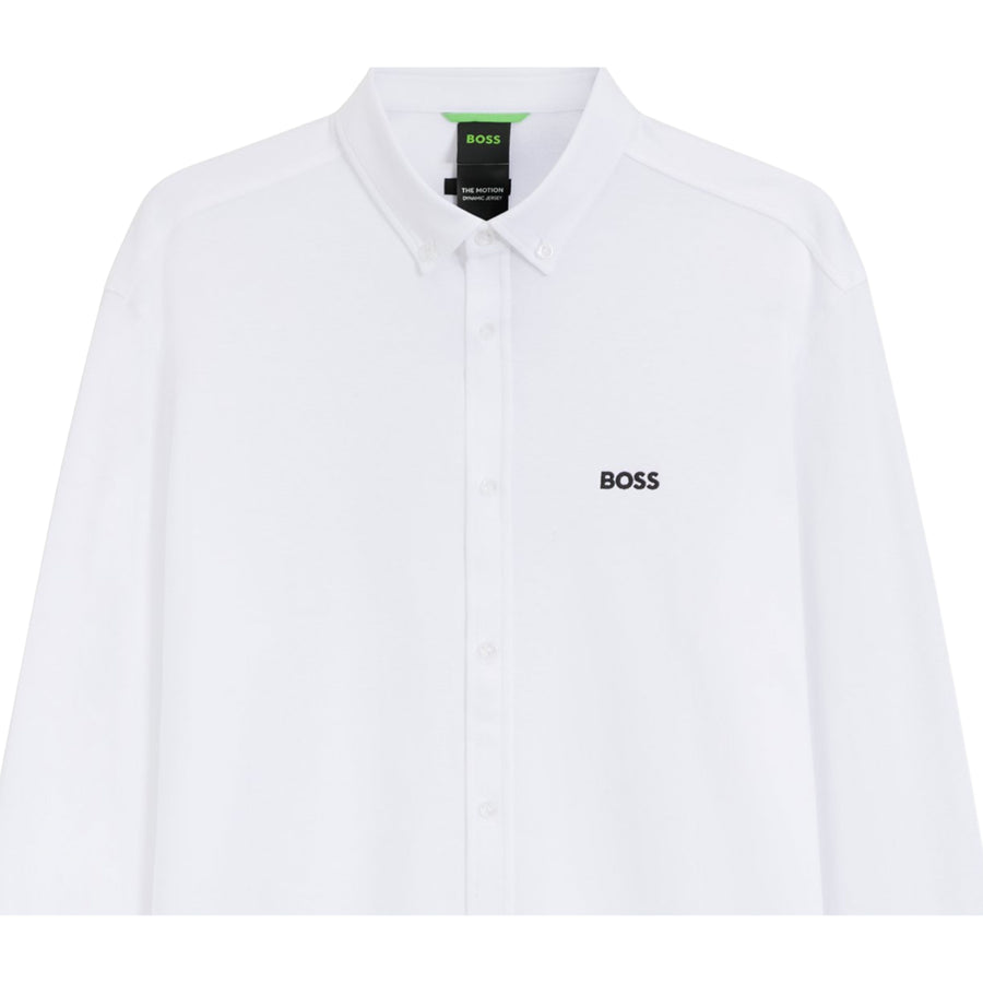 BOSS Embroidered Logo Motion Regular Fit White Shirt