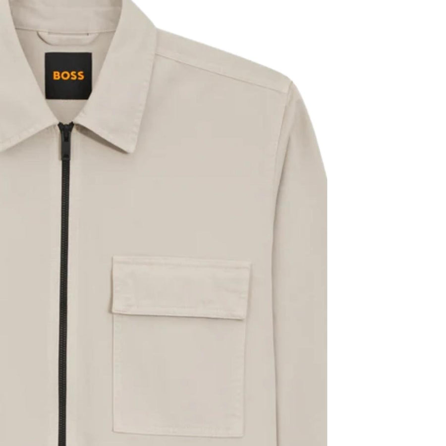 BOSS Lorum M Light Grey Zip Overshirt
