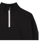 BOSS Kids Half Zip Black Sweatshirt