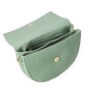 Valentino Bags Embossed Logo Pansy Light Green Crossbody Bag