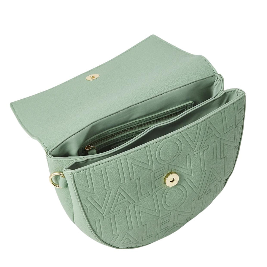 Valentino Bags Embossed Logo Pansy Light Green Crossbody Bag