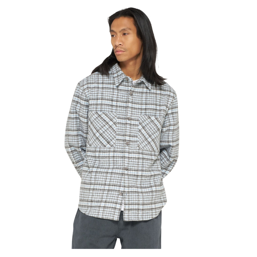 EDWIN Blue/Grey Julius Long Sleeve Check Shirt