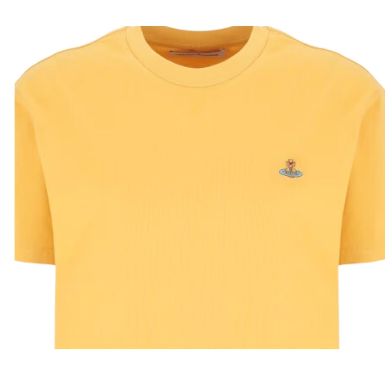 Vivienne Westwood Embroidered Logo Yellow Classic T-Shirt