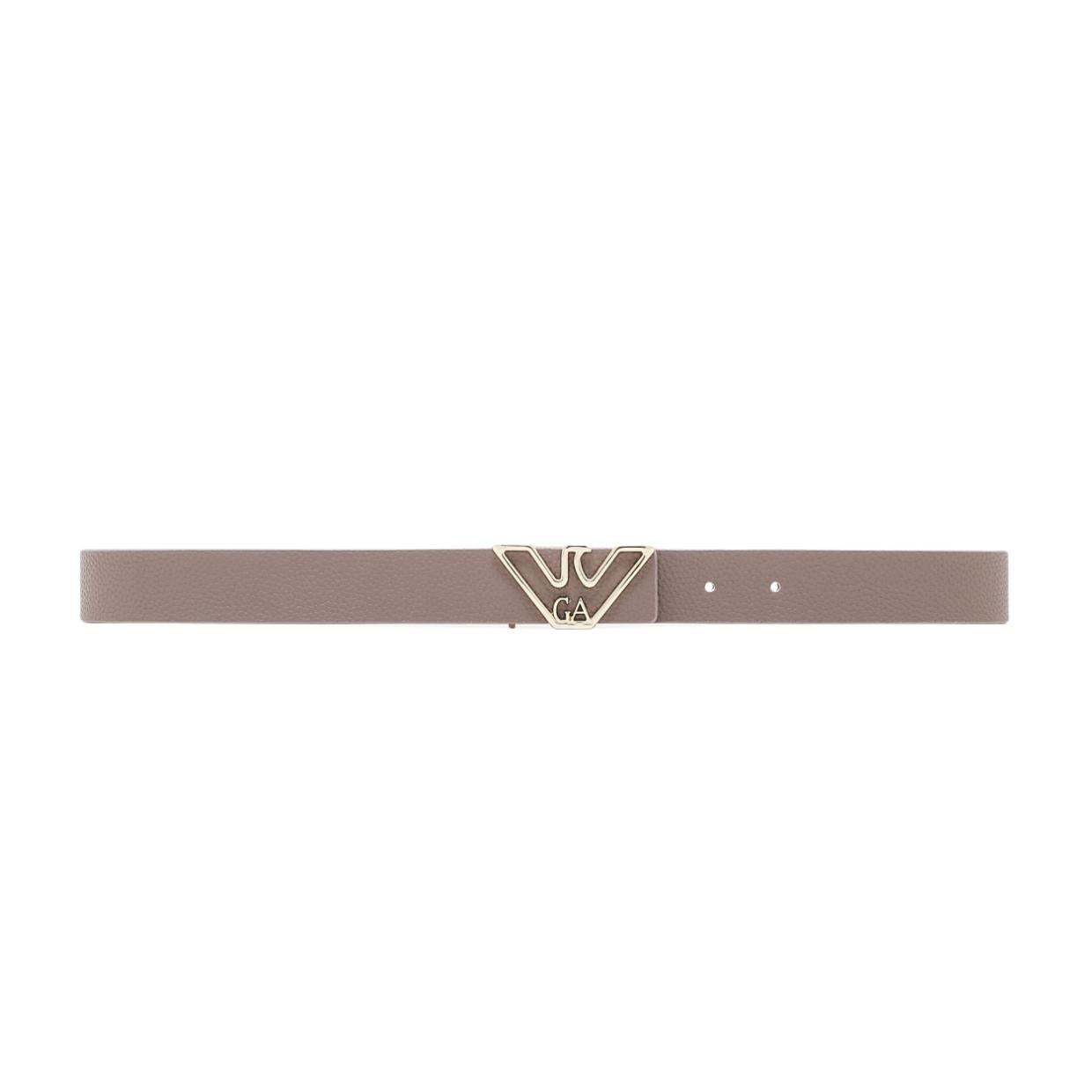 Emporio Armani Eagle Plate Taupe Belt