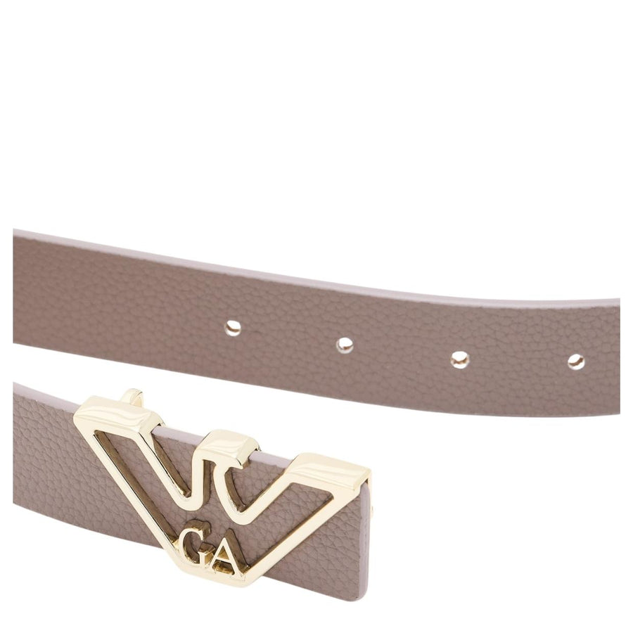 Emporio Armani Eagle Plate Taupe Belt