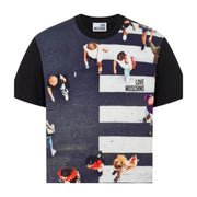 Love Moschino Graphic Print Navy T-Shirts