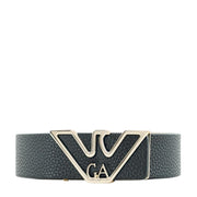 Emporio Armani Eagle Plate Black Belt