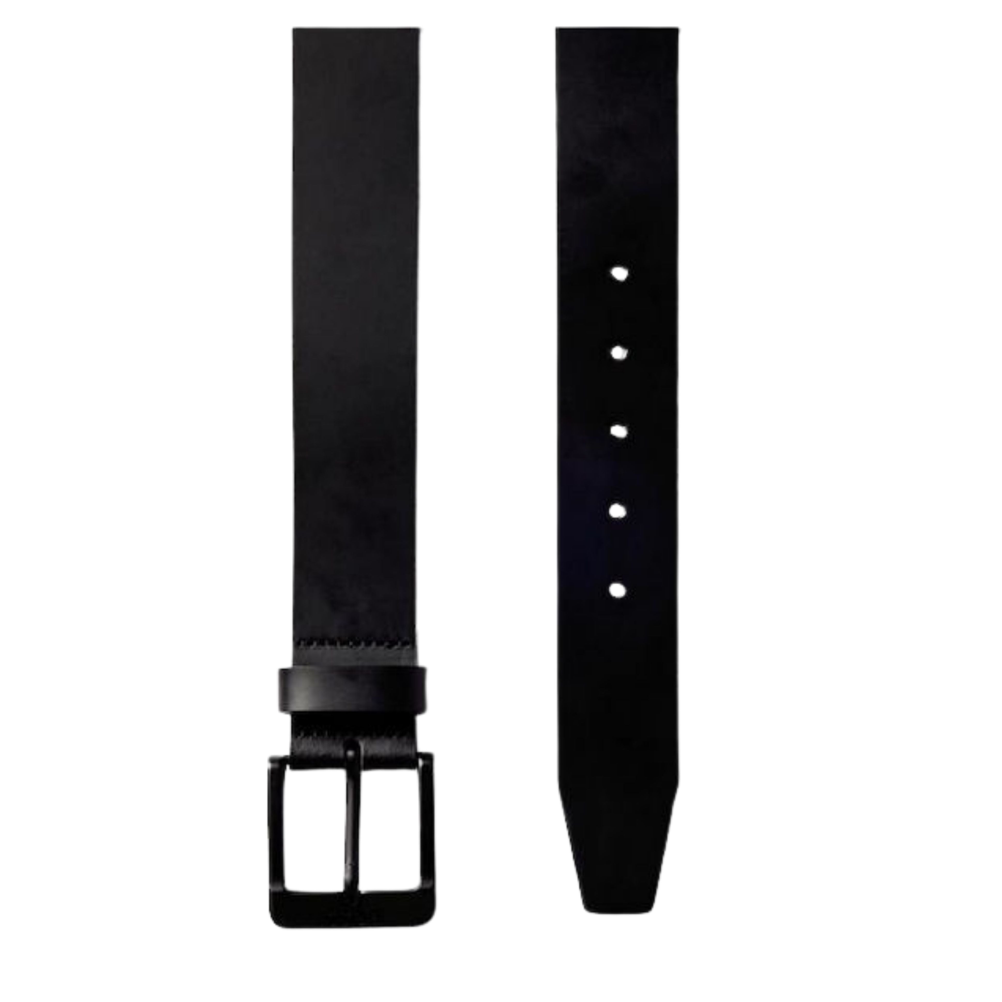 BOSS Logo Jemio Black Leather Belt