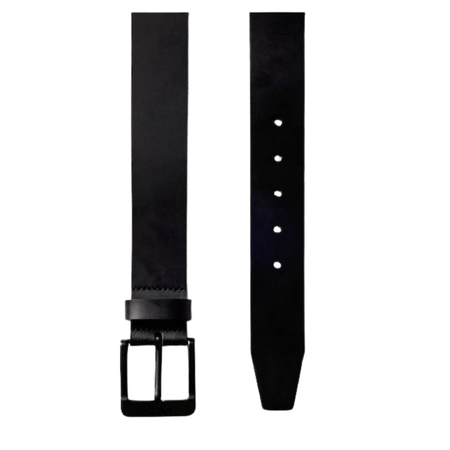 BOSS Logo Jemio Black Leather Belt
