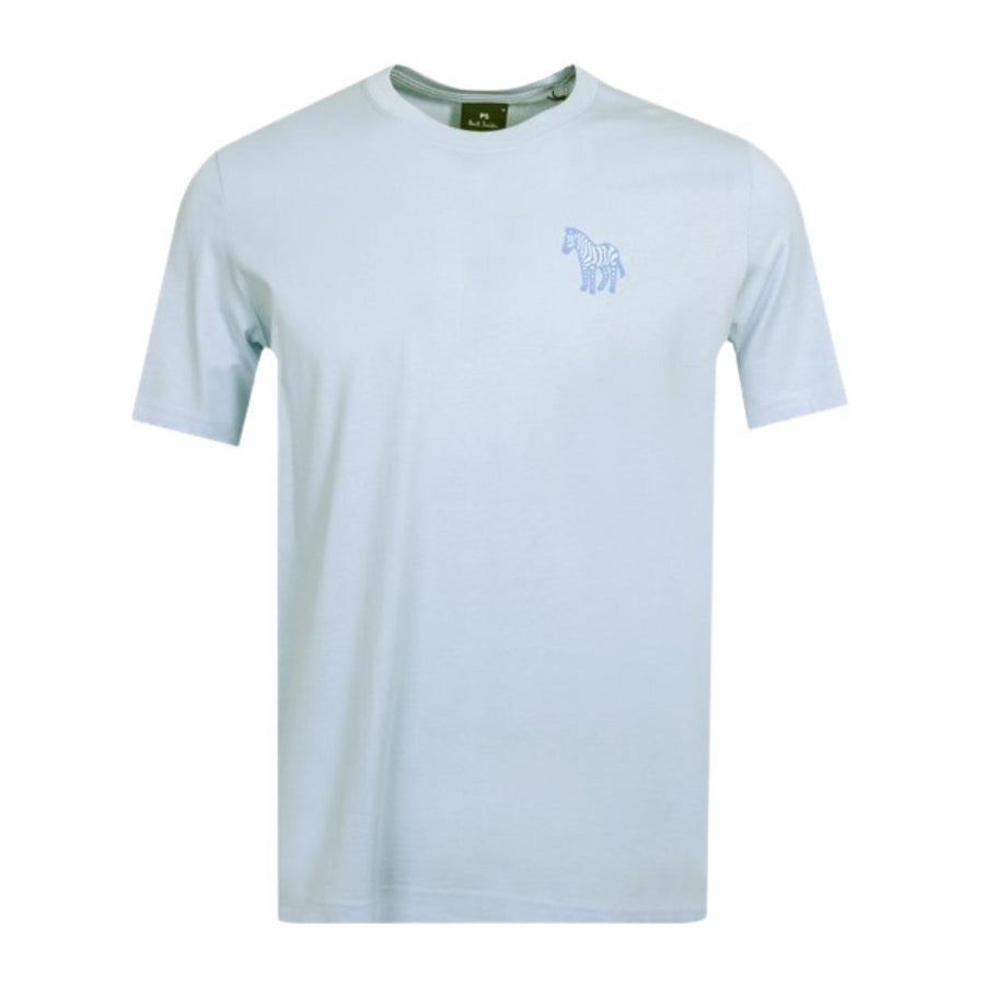 Paul Smith Simple Zebra Print Blue T-Shirt