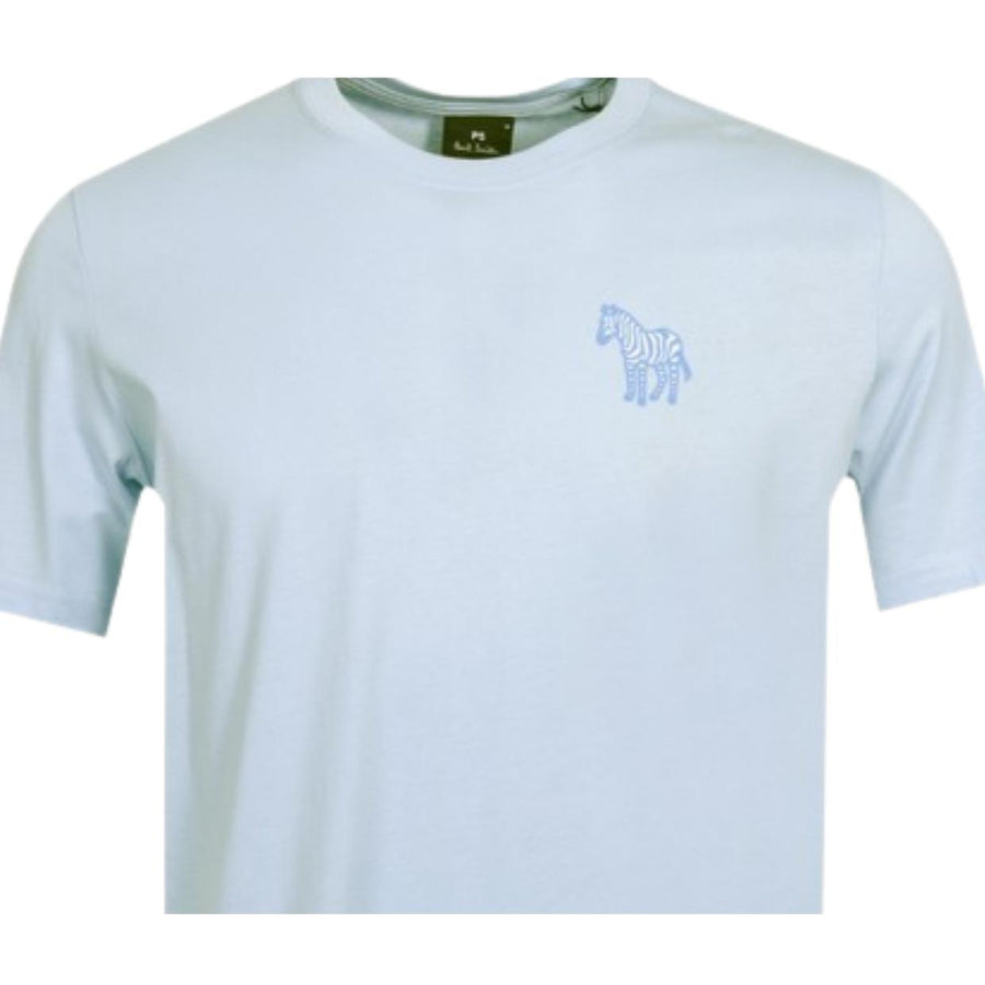 Paul Smith Simple Zebra Print Blue T-Shirt