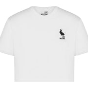 Love Moschino Embroidered Logo White T-Shirt