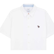 Paul Smith Zebra Badge Tailored Fit White Short Sleeve Shirt