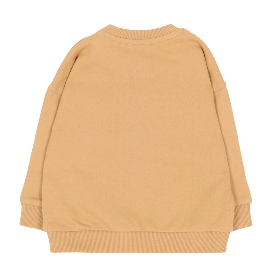 Moschino Baby Teddy Bear Patch Beige Sweatshirt