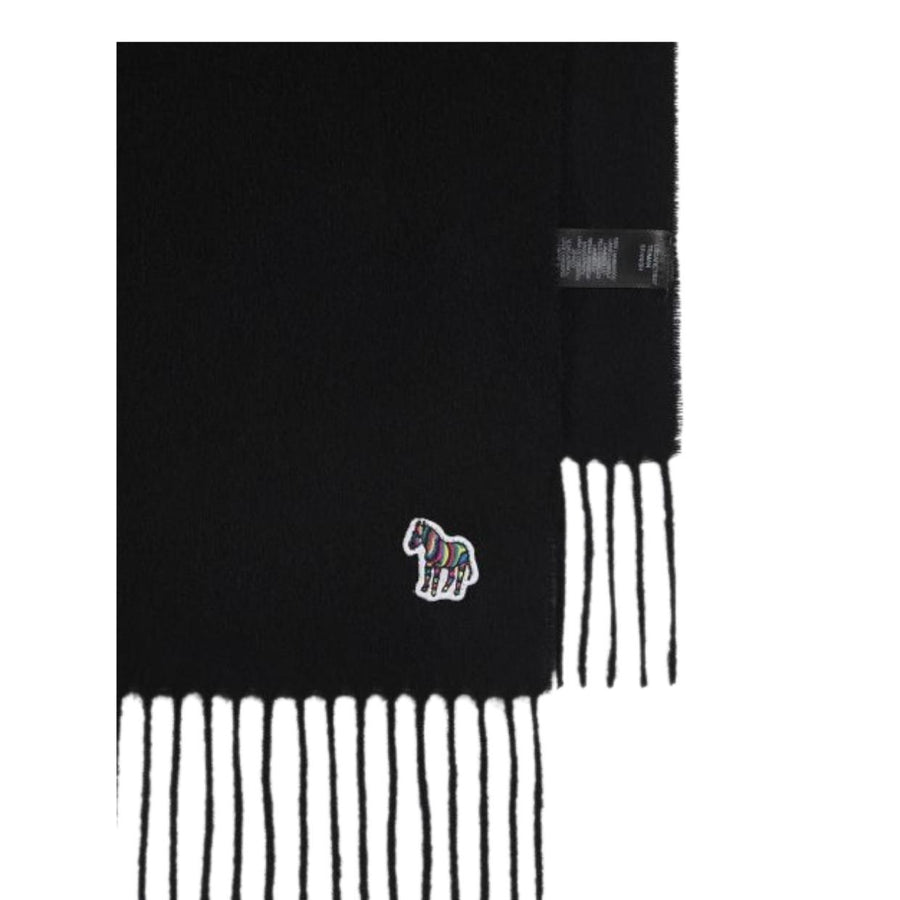Paul Smith Zebra Black Lambwool Scarf