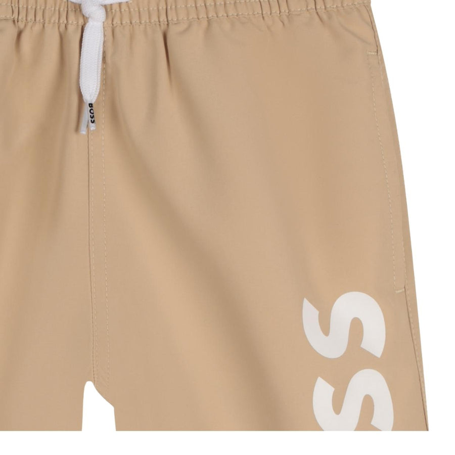 BOSS Kids Printed Logo Stone Swim Shorts