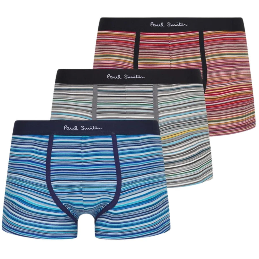 Paul Smith Tri-Colour Signature Stripe Three Pack Cotton Stretch Boxers