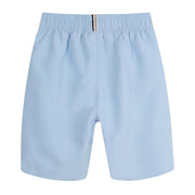 BOSS Kids Printed Logo Persian Blue Swim Shorts
