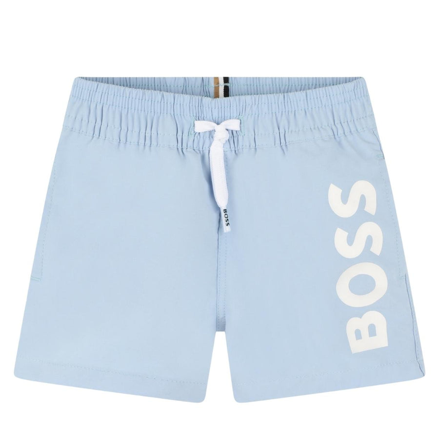 BOSS Baby Logo Print Sky Blue Shorts