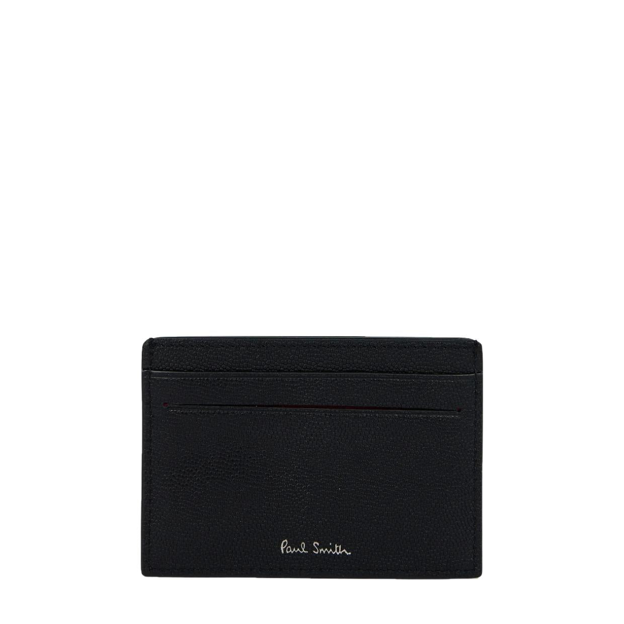 Paul Smith Zebra Logo Black Leather Card Holder