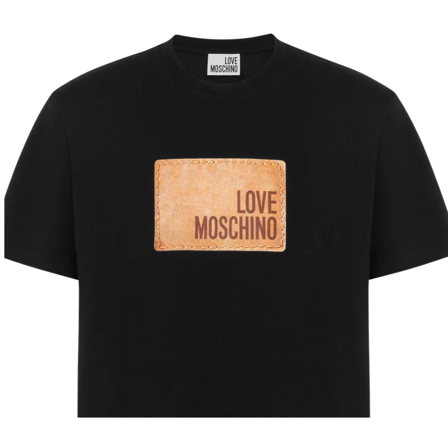 Love Moschino Printed Logo Black T-Shirt