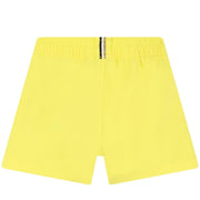 BOSS Baby Logo Print Yellow Swim Shorts