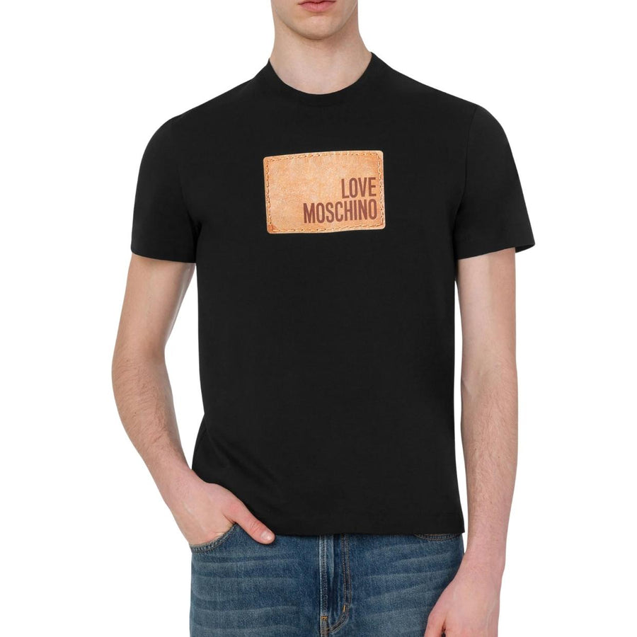 Love Moschino Printed Logo Black T-Shirt