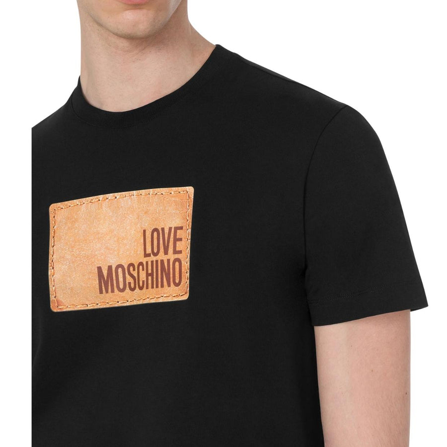 Love Moschino Printed Logo Black T-Shirt