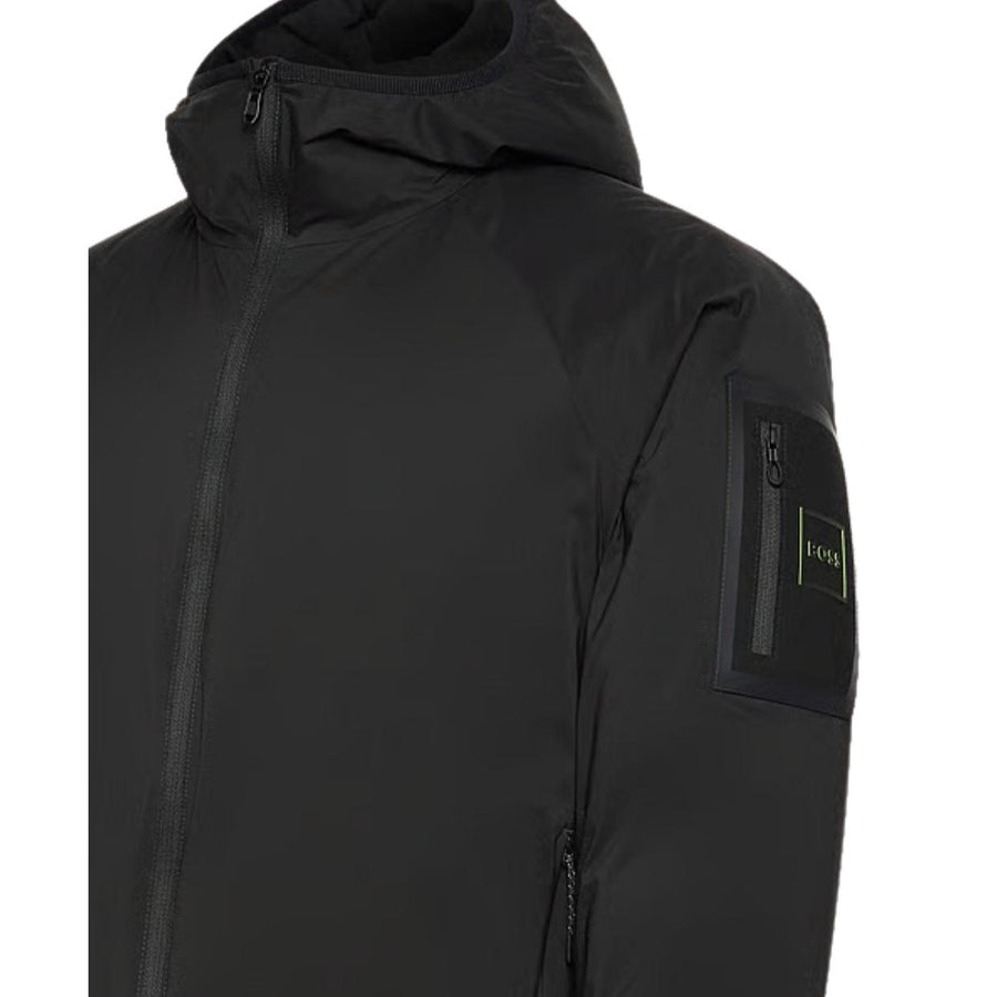 BOSS OW Lite Water-Repellent Black Hooded Jacket
