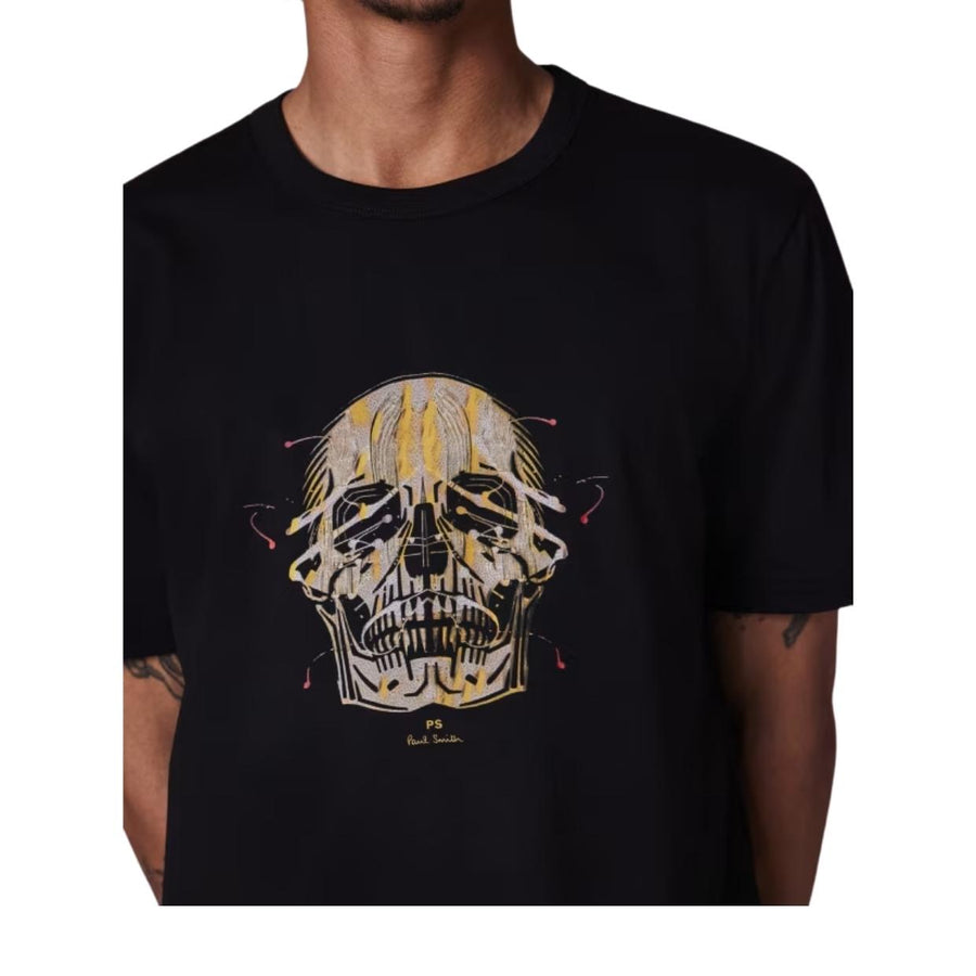 Paul Smith Printed Skull Black T-Shirt