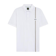 BOSS Slim fit Signature Stripe White Polo Shirt