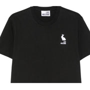 Love Moschino Embroidered Logo Black T-Shirt