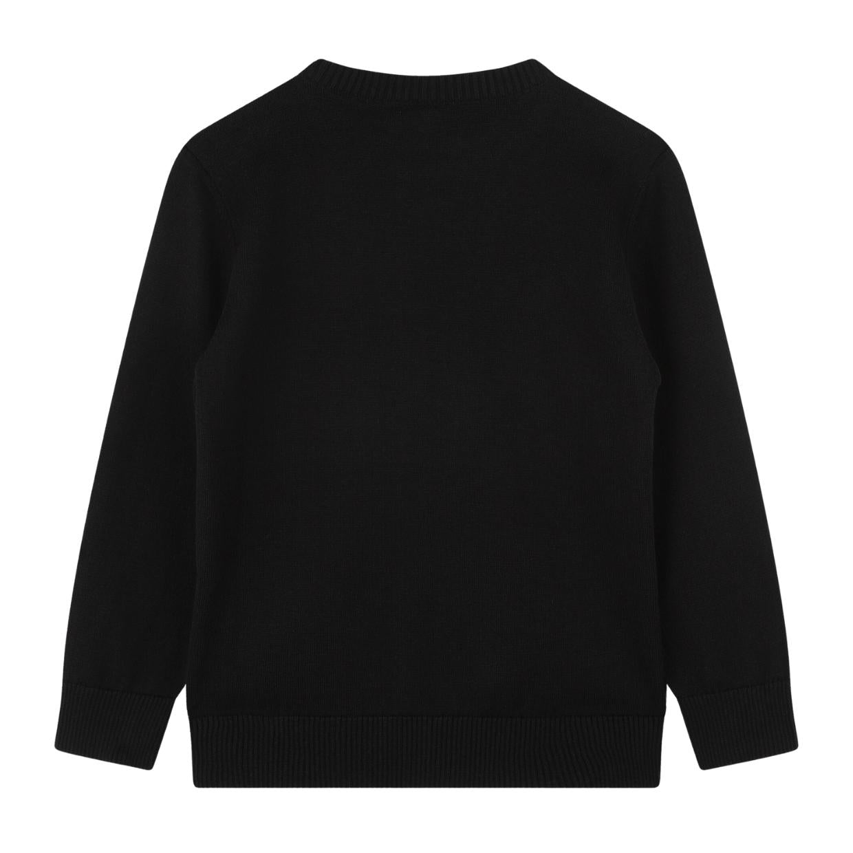 BOSS Kids Embroidered Logo Black Sweatshirt