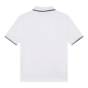 BOSS Kids Contrast Logo White Polo Shirt