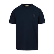 Sandbanks Rubberised Badge Logo Navy T-Shirt