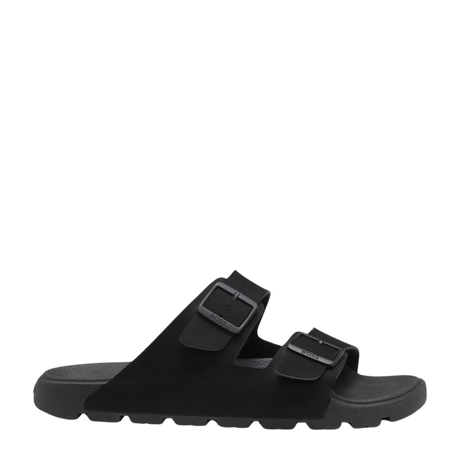 BOSS Surfley Black Two Strap Slides