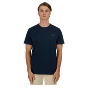 Sandbanks Rubberised Badge Logo Navy T-Shirt