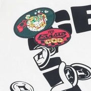 EVISU Printed Multi Badge Fortune Daicock Off White T-Shirt