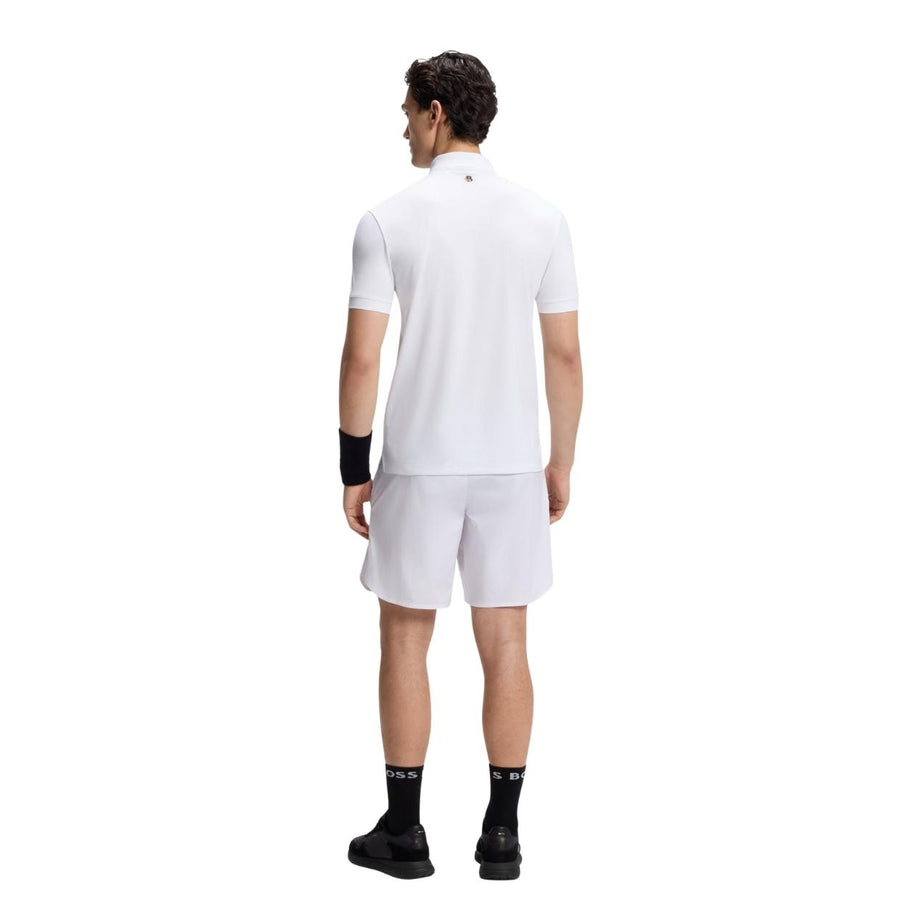 BOSS Slim fit Signature Stripe White Polo Shirt