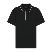 BOSS Philix GOC Stretch Cotton Slim Fit Black Polo Shirt