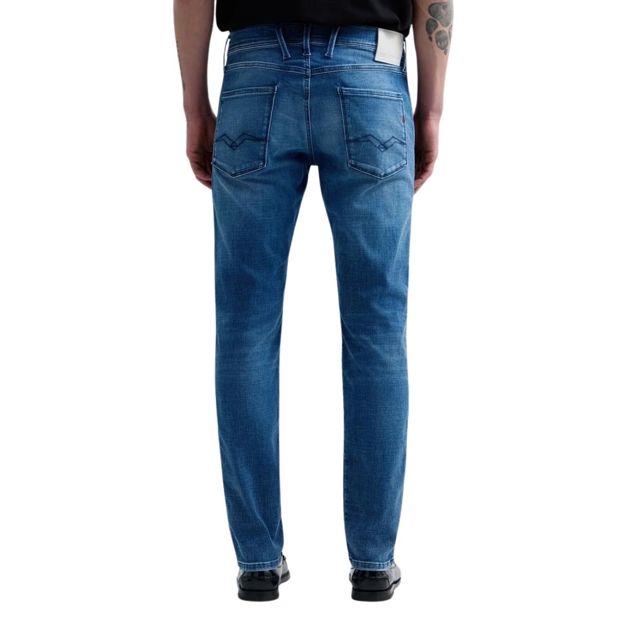 Replay Anbass Slim Fit Medium Blue Hyperflex Denim Jeans