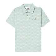 Vivienne Westwood Orb & Lion Light Green Classic Polo Shirt