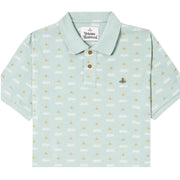 Vivienne Westwood Orb & Lion Light Green Classic Polo Shirt